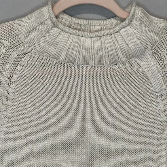 Christopher & Banks Fair Isle Roll Mock Neck Sweater Size Small Black Ivory - Picture 2 of 5